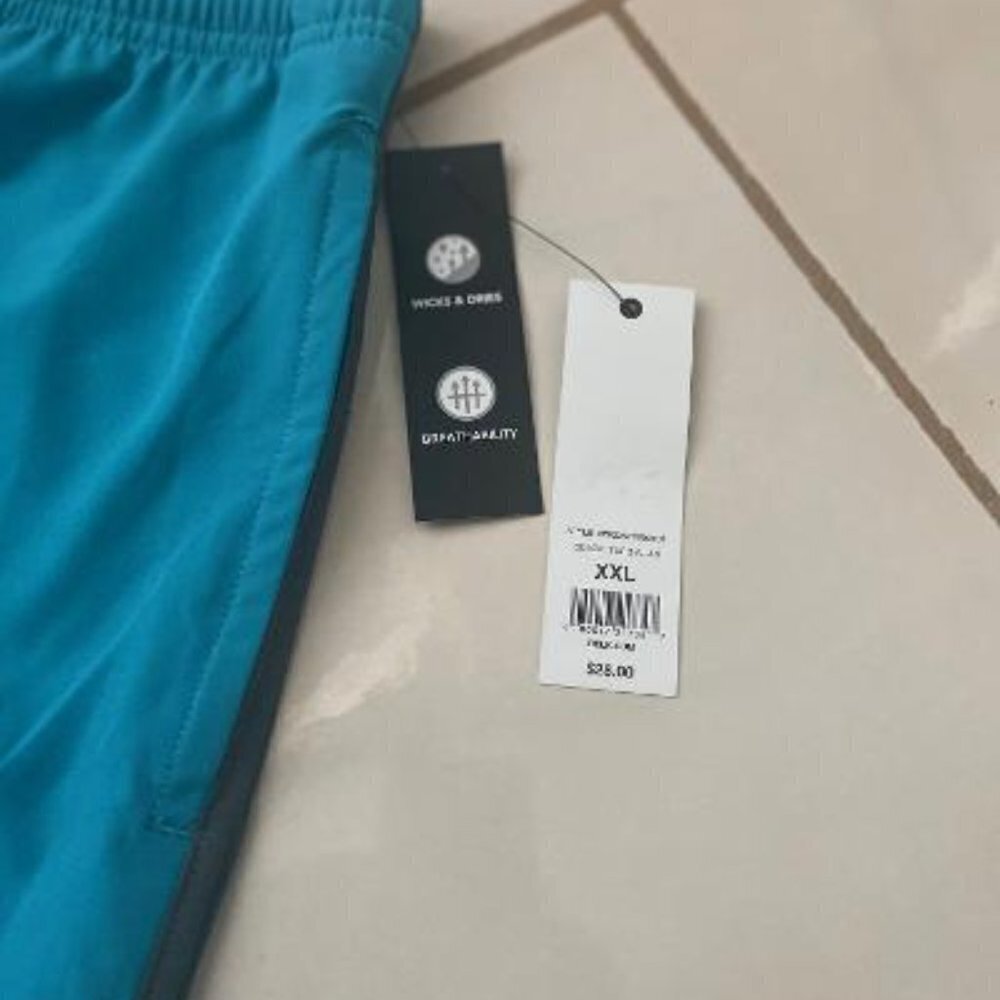 Zelos Men's NWT Teal Athletic Shorts. XXL - Picture 4 of 5